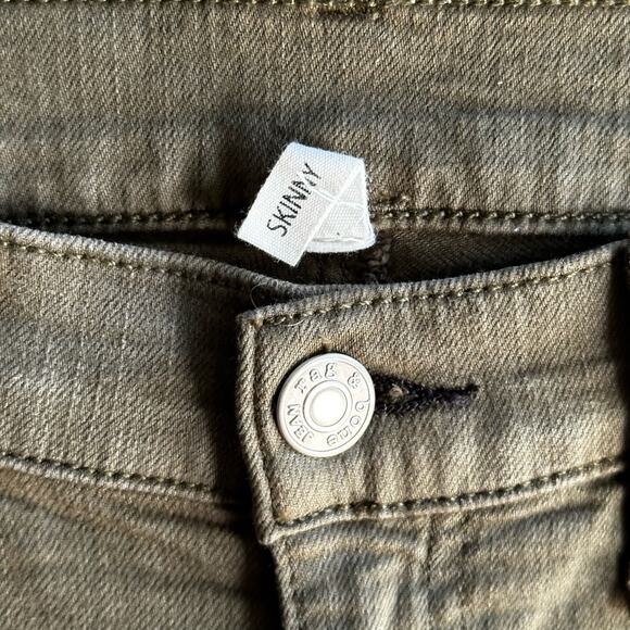 Rag & Bone Skinny Jeans Dist Army Green Stretch Denim - Picture 5 of 10